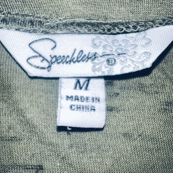 Speechless Y2K Green Black Attached Cami Short Sleeve Ruched Top Women’s Medium - Picture 5 of 7